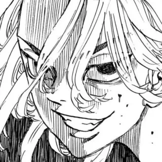 🎴 Anime, Manga, Personaje, Sonrisa burlona, Arte telegram sticker