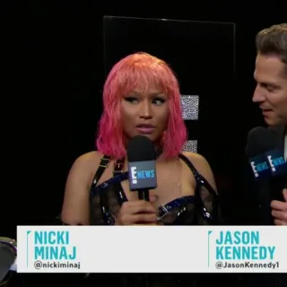 🍣 Nicki Minaj, Jason Kennedy Nicki Minaj
@nickiminaj
Jason Kennedy
@JasonKennedy1 célébrité, actualités, interview telegram sticker