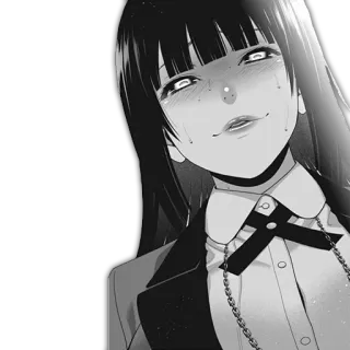 😍 Anime, Manga, Donna, Bianco e nero, Ritratto whatsapp sticker