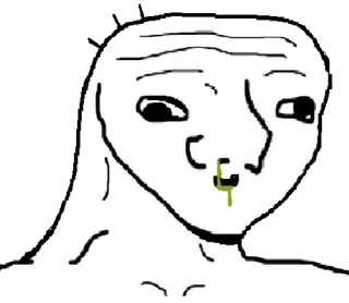 😦 Wojak meme, internet, wojak, sad, expression telegram sticker