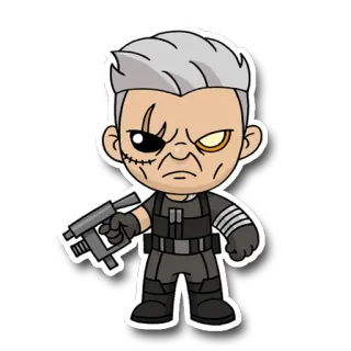 🔫 Cable Cable, Marvel, Comic, Superhero, Weapon, Gun, Mutant telegram sticker