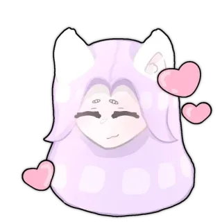 💘 แมว, หู, น่ารัก, หัวใจ, คาวาอิ whatsapp sticker