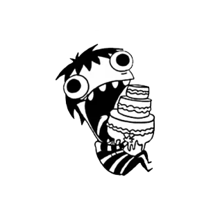🍰 Beetlejuice Beetlejuice, cake, cartoon, funny telegram sticker
