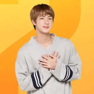 💗 Jin K-Pop, BTS, Sänger, Idol, Person, Promi telegram sticker