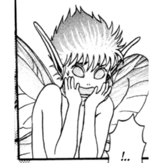 😱 fée, manga, animé, ailes, elfe telegram sticker