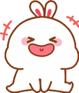 🐰 rabbit, bunny, cute, animal, kawaii, cartoon telegram sticker