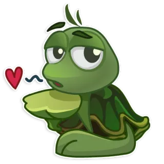 😘 Schildkröte, Tier, Cartoon, Liebe, Herz telegram sticker