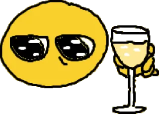 🥂 Emoji, Vinho, Bebida, Arte digital, Fofo whatsapp sticker