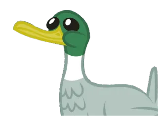 🙂 duck, cartoon, animal, waterfowl, bird telegram sticker
