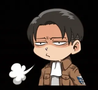 ๐ฎโ๐จ Levi Ackerman Attack on Titan anime, attack on titan, levi, levi ackerman, cartoon, sticker telegram sticker