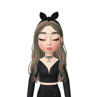 🖤 avatar, girl, cute, cartoon, female whatsapp sticker