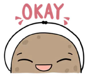 👍 OKAY okay, cute, happy, cartoon, affirmative telegram sticker