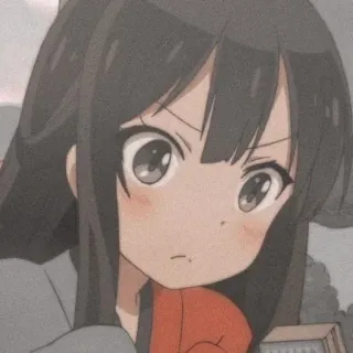 😒 Anime, Manga, Ragazza, Carina, Cartone animato, Animazione telegram sticker