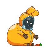 😫 Kombinezon ochronny, Postać, Kreskówka, Śmieszne, Urocze, Ilustracja telegram sticker