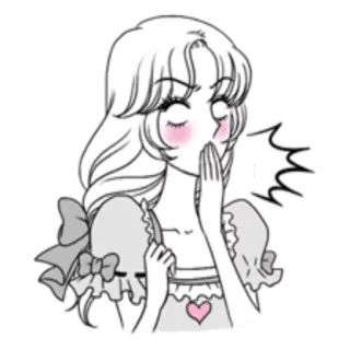 😱 anime, girl, blushing, cartoon, sticker, cute telegram sticker