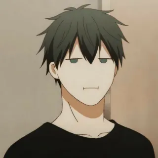 ⛓ anime, manga, face, emotion, character, drawing whatsapp sticker