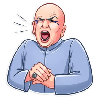 😂 Dr. Evil Austin Powers kẻ phản diện, hói, Dr. Evil, Austin Powers, phim hoạt hình telegram sticker
