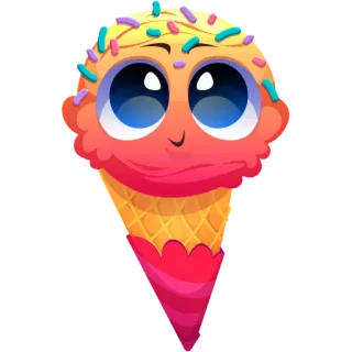 ☺️ アイスクリーム, デザート, コーン, 可愛い, スイーツ, カワイイ telegram sticker