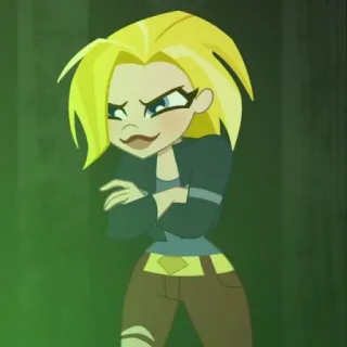 ✨ Supergirl DC Super Hero Girls Supergirl, DC Super Hero Girls, Cartone animato, Ragazza, Bionda, Supereroe telegram sticker