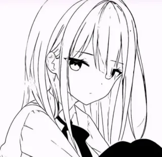 😭 Anime, Ragazza, Manga, Disegno, Illustrazione telegram sticker