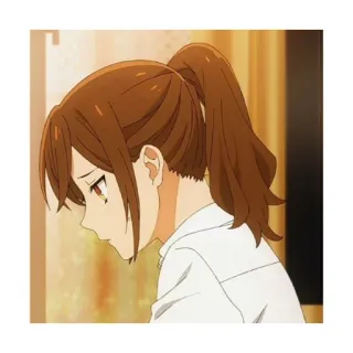 💫 Hori Kyouko Horimiya Anime, Horimiya, Charakter, Porträt, Hori Kyouko, Pferdeschwanz telegram sticker