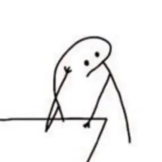 🌟 stick figure, simple, minimalist, desk, cartoon, line art whatsapp sticker