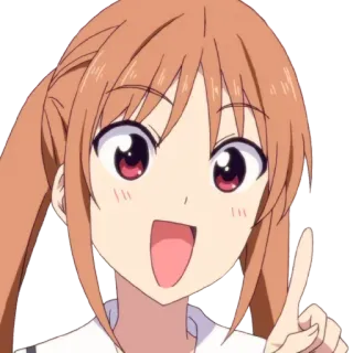 👩 Anime, Desenho animado, Garota, Personagem, Feliz, Fofo, Sorriso telegram sticker