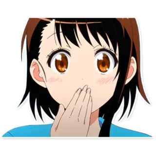 😯 Anime, Manga, Cartone animato, Ragazza, Scioccata, Sorpresa telegram sticker
