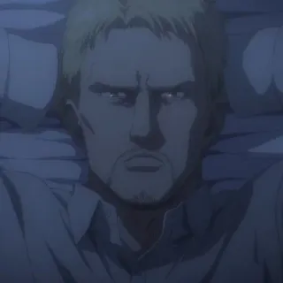 👾 Reiner Braun Attack on Titan アニメ, キャラクター, 兵士, 悲しい, 疲れた, AOT whatsapp sticker