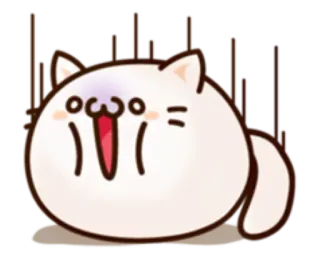 🐱 кот, милый, чиби, животное, мультик, наклейка, счастливый telegram sticker