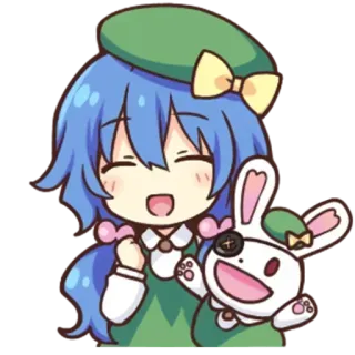 ☺️ Animé, Dessin animé, Mignon, Fille, Lapin whatsapp sticker