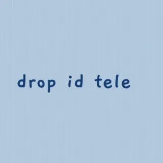✨ drop id tele Drop, ID, Tele, Redes sociales, En línea whatsapp sticker