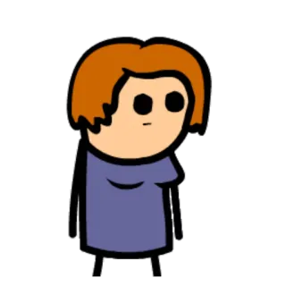 😐 卡通, 女性, 角色, 氰化物与快乐 风格 whatsapp sticker