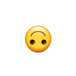 🙃 Emoji, De cabeça para baixo, Rosto, Amarelo telegram sticker