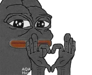 ❤️ Pepe the Frog AQA
Hosi Pepe, kikker, internet meme, verdrietig, grijs, handen, gebaar telegram sticker