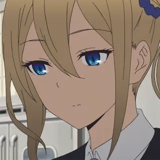 🙂 Anime, Mädchen, Blond, Süß, Charakter, Porträt telegram sticker