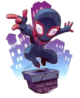 🕸 Spider-Man spider-man, marvel, superhero, cartoon, sticker, miles morales telegram sticker