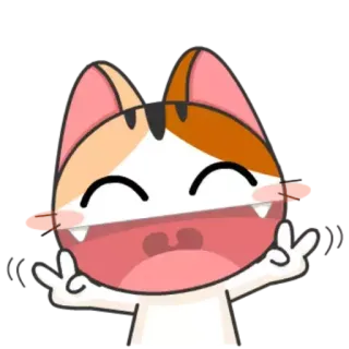 😄 猫, 動物, かわいい, 平和 telegram sticker