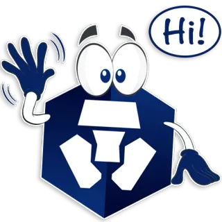 👋 Hi! Desenho animado, Saudação, Personagem, Olá, Amigável telegram sticker