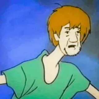 ⚡️ Shaggy Rogers Scooby-Doo shaggy, scooby doo, desenho animado, engraçado, personagem, animação telegram sticker