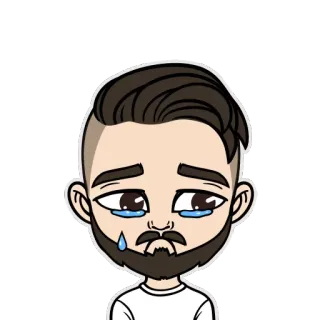 😢 buồn, khóc, hoạt hình, đẫm lệ, cảm xúc, Bitmoji telegram sticker