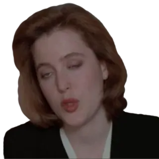 😒 Dana Scully The X-Files Dana Scully, X-Files, Agente, FBI, Gillian Anderson telegram sticker