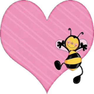 🐝 пчела, сердце, животное, милый, мультфильм telegram sticker