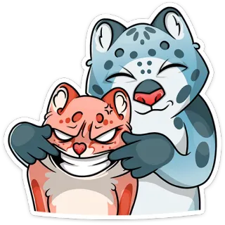 😁 cat, sticker, cartoon, funny, cute, animal telegram sticker