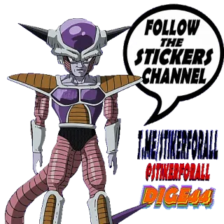 🗣 Frieza Dragon Ball Z FOLLOW THE STICKERS CHANNEL anime, dragon ball z, freezer, pegatina, pegatinas telegram sticker