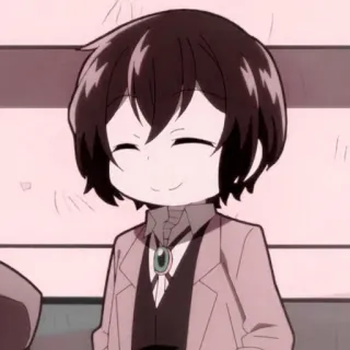 🍭 Osamu Dazai Bungo Stray Dogs Anime, Chibi, Osamu Dazai, Bungo Stray Dogs, Carino, Manga whatsapp sticker