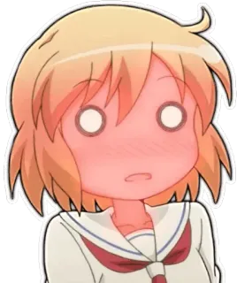 😳 Anime, Manga, Arrossire, Shock, Carino, Ragazza, Scolara, Kawaii telegram sticker