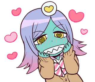 😍 anime, cute, monster, love, hearts whatsapp sticker