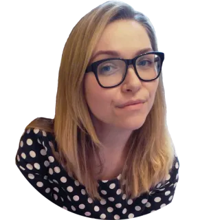 👑 femme, personne, portrait, lunettes, cheveux blonds, selfie telegram sticker