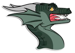 😫 dragão, fantasia, animal, monstro, criatura telegram sticker